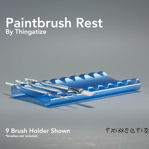 Paintbrush Rest - Blue - Lightweight and Portable Paintbrush Holder - Perfect Gift for Painters and Artists - Made in USA