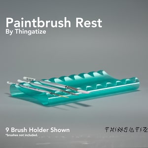 Paintbrush Rest - Teal - Lightweight and Portable Paintbrush Holder - Perfect Gift for Painters and Artists - Made in USA