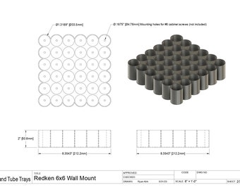 Redken Shades EQ Hair Color Bottle Trays for 2oz, 33 mm bottles - 2 Inch - For Vertical Wall Mount