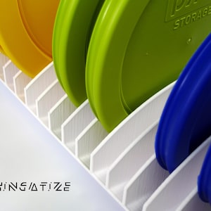 Storage Lid Organizer : For Pyrex and More, Holds 8 Thick or 16 Thin Lids