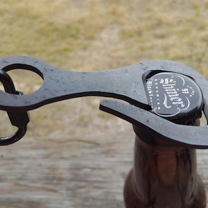 Blued Belt Loop Bottle Opener and Keychain