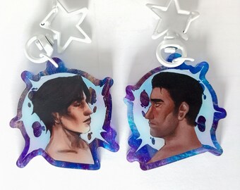 Arcane Jayvik Jayce Talis and Viktor  Keychains  Astral Blue Pearl League of Legends