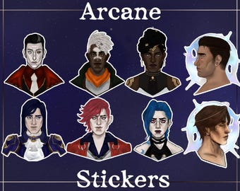 Arcane League of legends Stickers Vi, Caitlyn, Jinx, Silco, Mel Medarda Ekko, Timebomb, Caitvi LOL