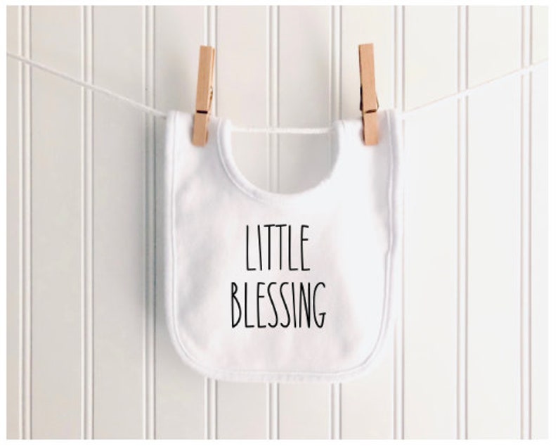 LITTLE BLESSING baby bib with custom option