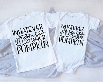 Baby/Youth/Toddler Whatever Spices Your Pumpkin shirt, Pumpkin shirt, Funny Kid's Shirt, Halloween Shirt, Social Distancing Shirt