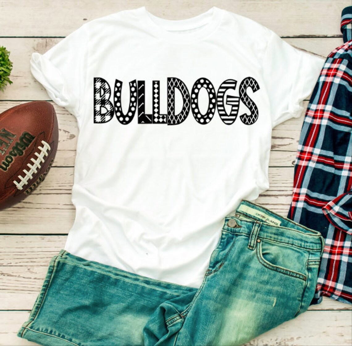 Bulldogs Shirt Personalized School Mascot Shirt School Etsy