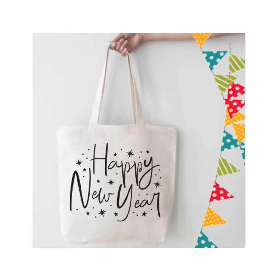 Happy New Year Tote Bag Custom Gift Bag Shopping Bag New Etsy