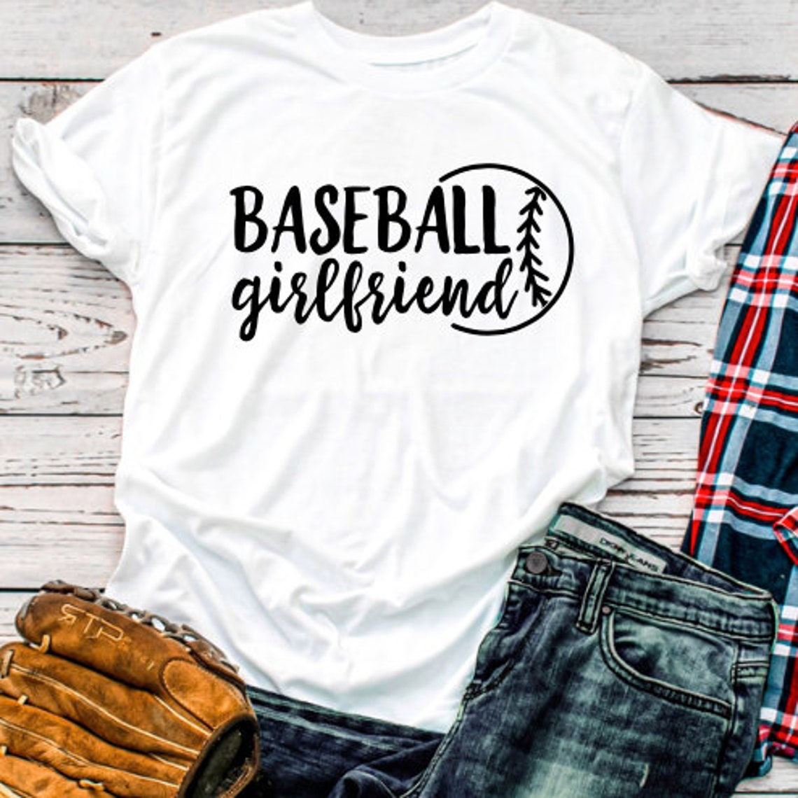 Baseball Girlfriend Shirt Personalized Baseball Shirt Hand Etsy