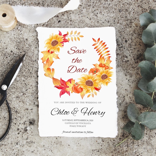 Thanksgiving Save the Date Cards Etsy