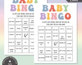 Baby Shower Bingo Game | 50 Prefilled Bingo Card, Printable Baby Bingo, Unique Bingo Cards, Virtual Baby Shower, Minimalistic Baby Games