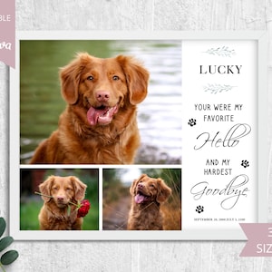Pet Memorial Card I Editable Canva Template I Pet Loss Gift Card I Sympathy Dog Sign I Memorial Keepsake Gift I Pet Celebration Card
