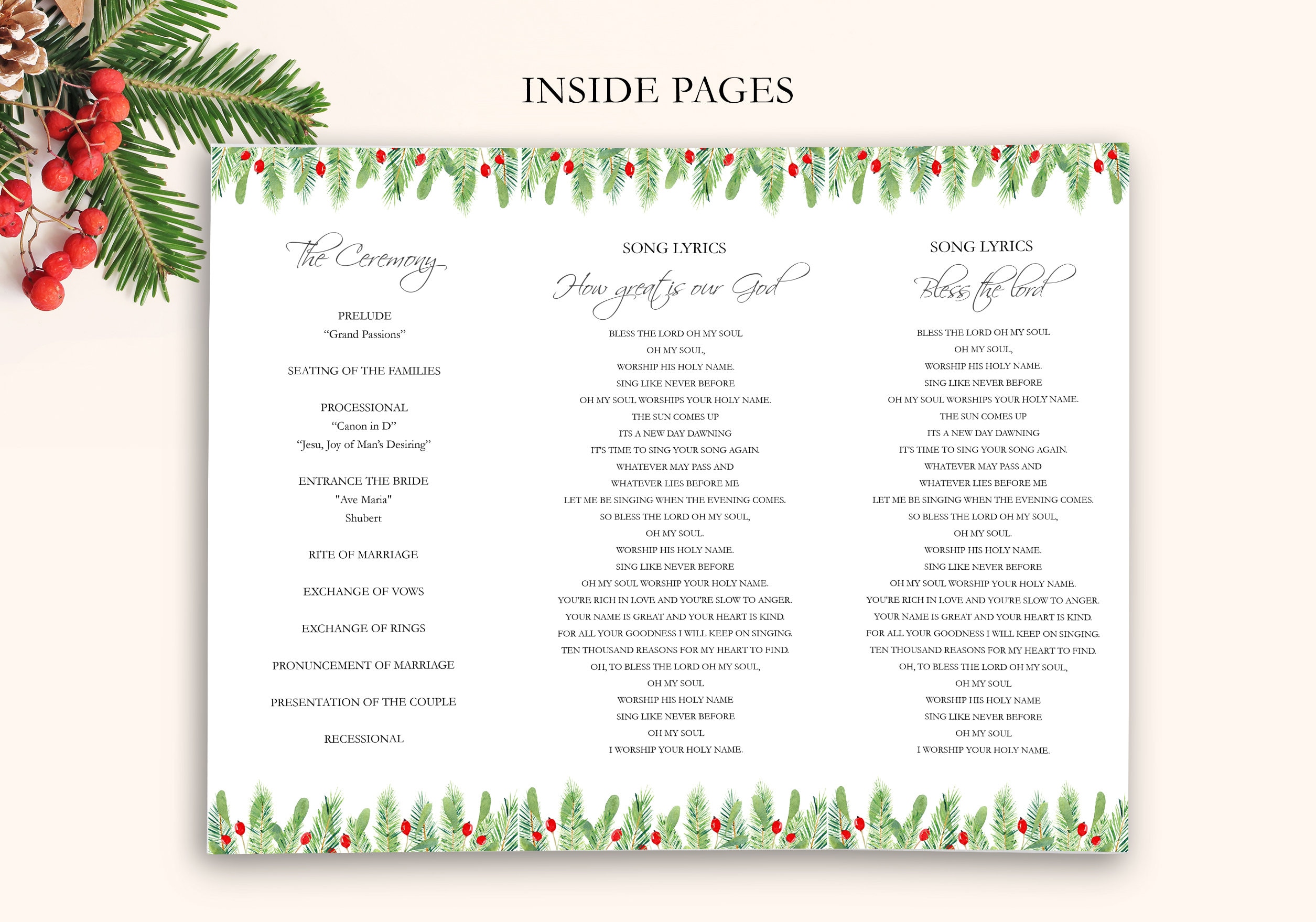 Christmas Party Program Template Editable Winter Wedding Etsy Christmas Party Program Template Editable Winter Wedding Etsy
