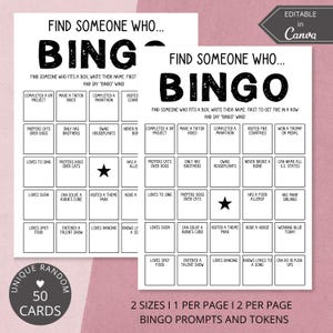 Find the Guest Bingo Game | Team Building Activity, Icebreaker Bingo, Family Reunion Game, Office Party, Human Bingo, Digital Download
