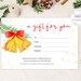 Gift Certificate Template Printable A Gift for You Card - Etsy