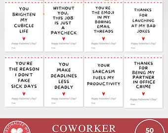 Pink Valentine Cards for Coworkers Printable Valentines Day Cards for ...