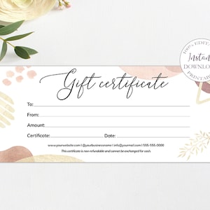 Gift Certificate Digital File, Email Gift Card Template, Quarantine Gift Cards Editable, Printable Gift Voucher, Etsy Gift Card. SRP-011