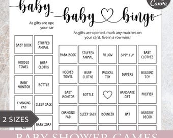 Baby Bingo Game Baby Shower Party Game Find The Guest Game Baby Shower Game Fun Ice Breaker Game Minimalist Baby Shower Printable Bingo Game