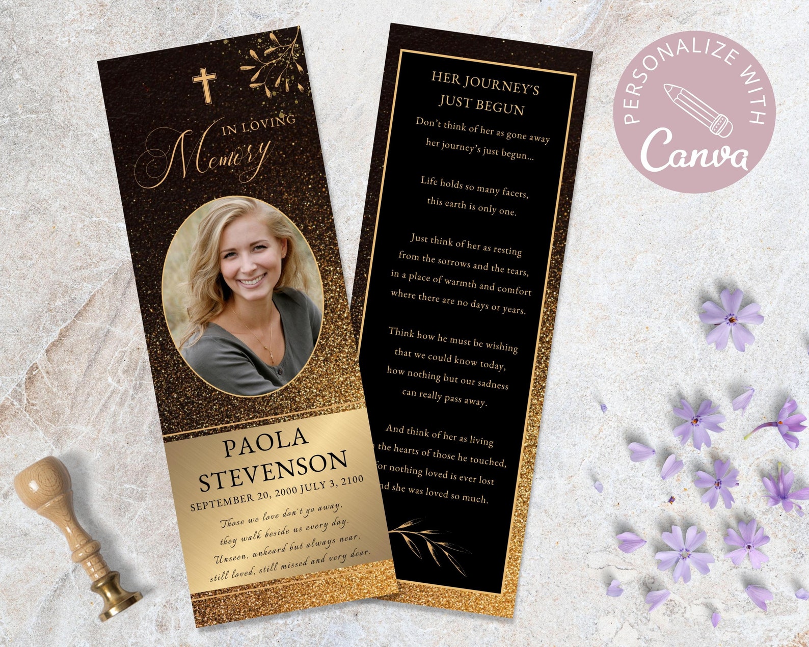 Black and Gold Obituary Template Funeral Editable Canva Etsy Black and Gold Obituary Template Funeral Editable Canva Etsy