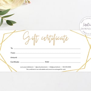 Gift Certificate Digital File, Fathers Day Gift Ideas, Editable Gift Cards Template, Printable Etsy Gift Card, Business Inserts. SRP-011