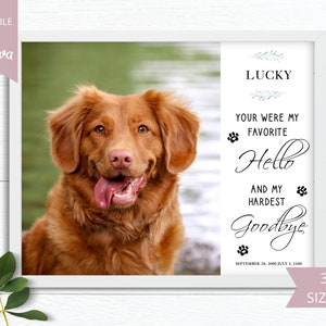 Pet Memorial Card I Editable Canva Template I Pet Loss Gift Card I Sympathy Dog Sign I Memorial Keepsake Gift I Pet Celebration Card