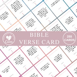 Modello Canva per carte di affermazione con versetti biblici / Scrittura devozionale quotidiana / Citazioni motivazionali da scaricare