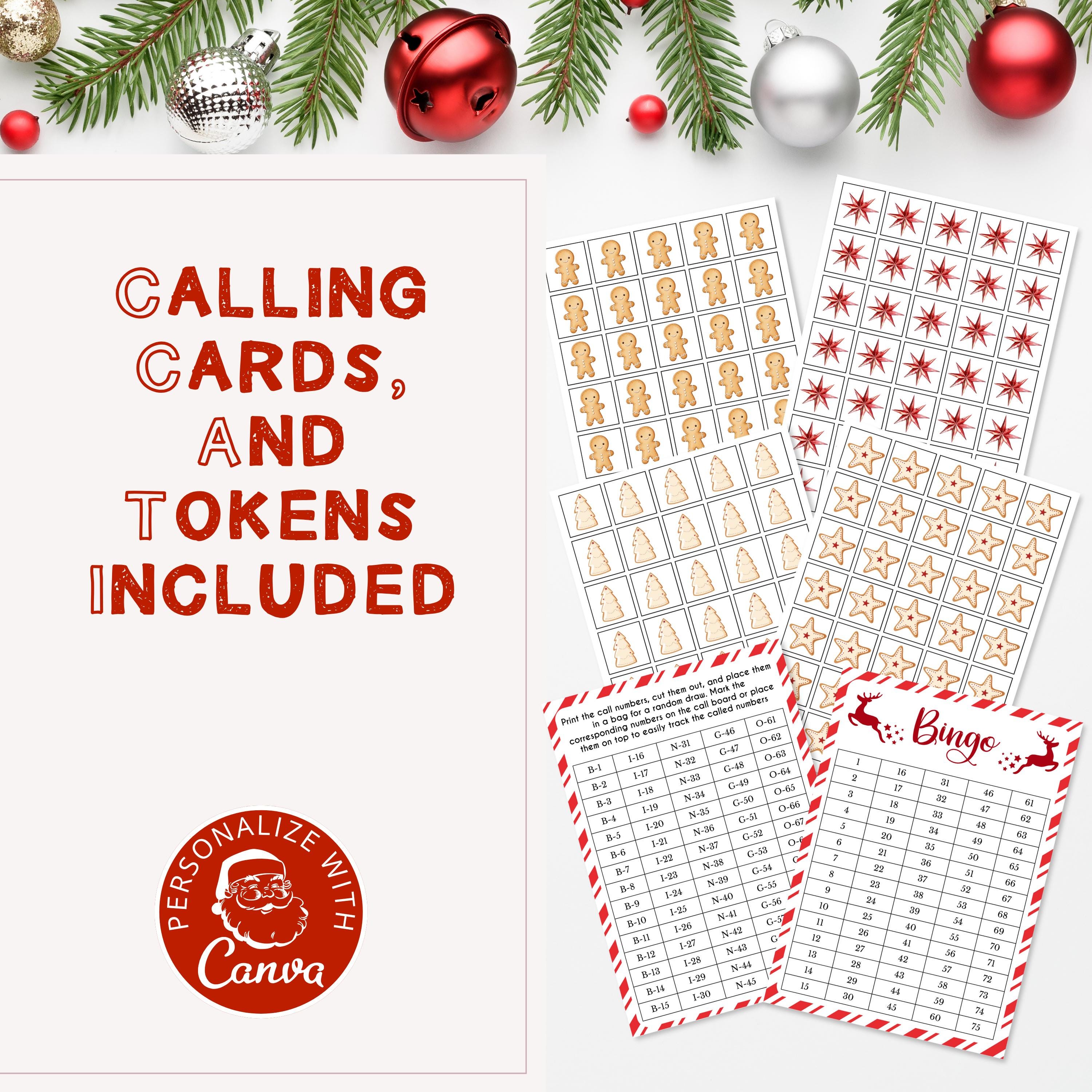 Printable Christmas Bingo Games | 100 Cards With Numbers for Kids ...