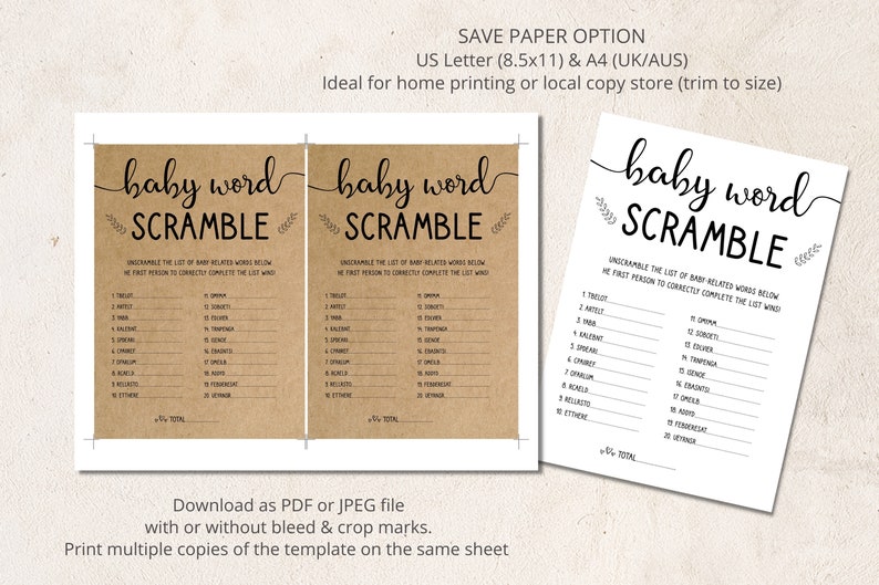 Rustic Baby Shower Games Template Covid Baby Shower by Mail Etsy