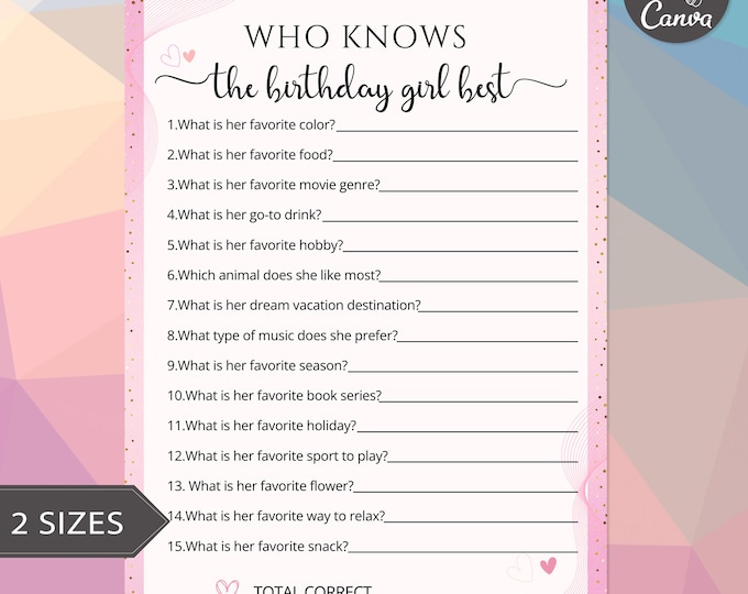 Birthday Games