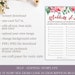 Wedding A-Z Game Printable, Editable Bridal Shower Game, Floral Bridal ...