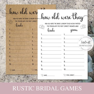 Printable Bridal Shower Games Instant Download Editable - Etsy