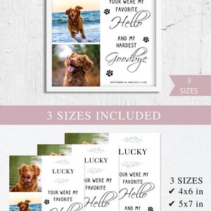 Pet Memorial Card I Editable Canva Template I Pet Loss Gift Card I ...