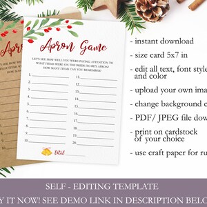 Christmas Bridal Shower Games Printable, Editable Winter Bachelorette ...