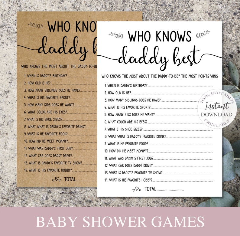 Editable Baby Shower Games Template Printable Rustic Baby Etsy Editable Baby Shower Games Template Printable Rustic Baby Etsy
