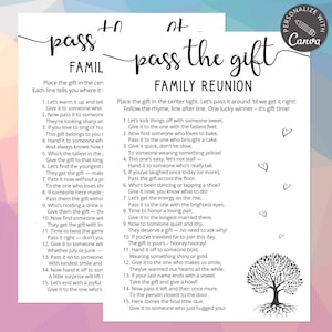 Pass the Gift Poem Game for Family Reunion | Ice Breaker Activities for Kids, Adults | Pass the Present, Family Reunion Ideas, Fun Trivia
