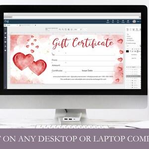 Love Gift Certificate Template, Editable Quarantine Gift Card ...