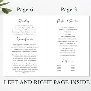 loss of father, funeral card, funeral brochure, celebration of life, funeral program, obituary template, loss of mother, in loving memory, loss of loved one, canva template, loss of grandmother, funeral template, obituary program