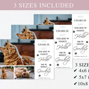 Pet Memorial Card I Editable Canva Template I Pet Loss Gift Card I ...