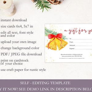 Gift Certificate Template, Printable A Gift for You Card, Personalized ...