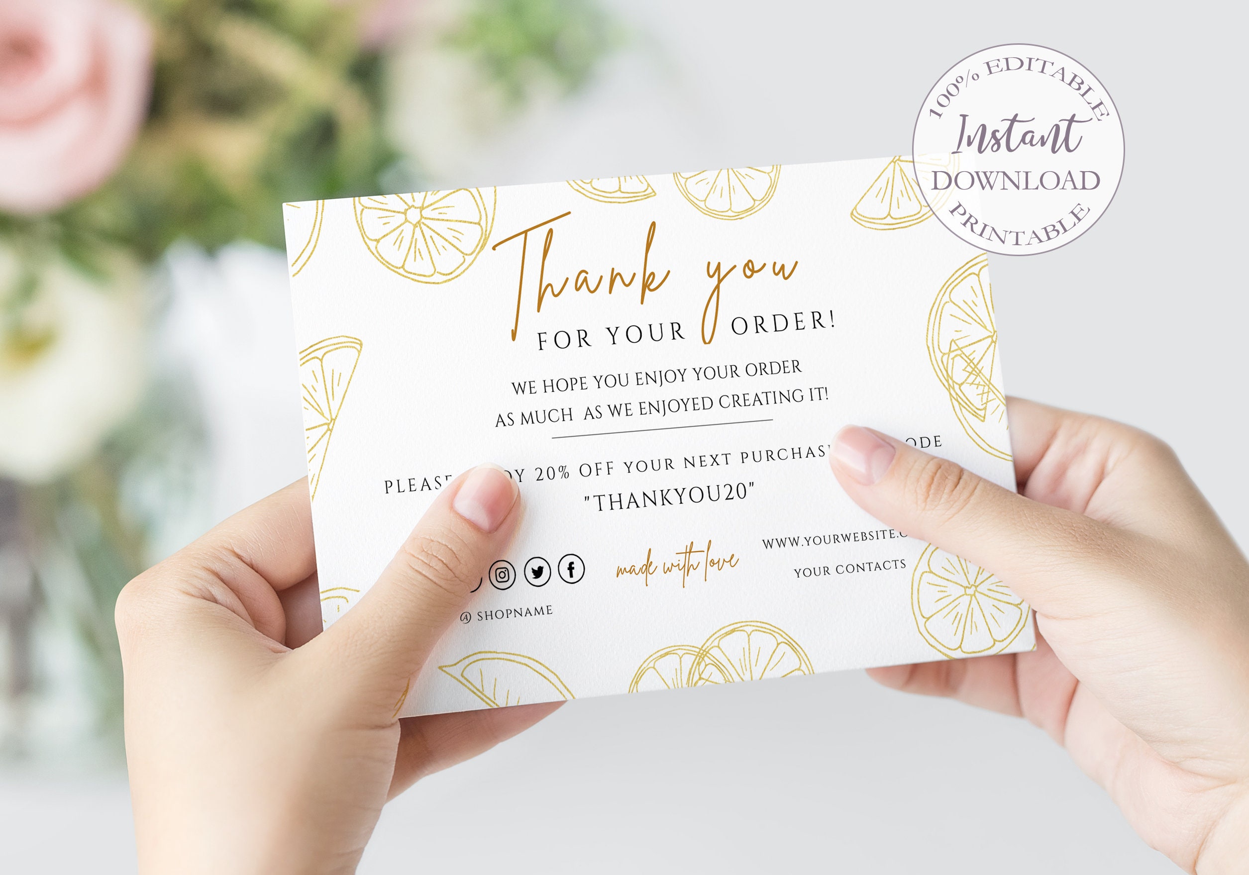 Business Thank You Cards Promo Code Card For CustomesSmall Etsy business-thank-you-cards-promo-code-card-for-customessmall-etsy