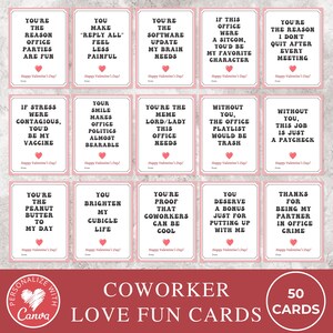 Coworker Valentine Cards | Editable Canva Template, Funny Office Gifts, Printable Valentines, Work Fun Valentine Cards, Colleague Gifts Card
