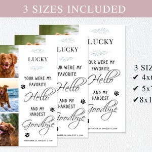 Pet Memorial Card I Editable Canva Template I Pet Loss Gift Card I ...