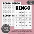 100 Printable Bingo Cards | 1, 2, 4 and 6 Per Page, Custom Bingo Card, Editable Canva Template, Party Games, Holiday Bingo, Adult Bingo PDF
