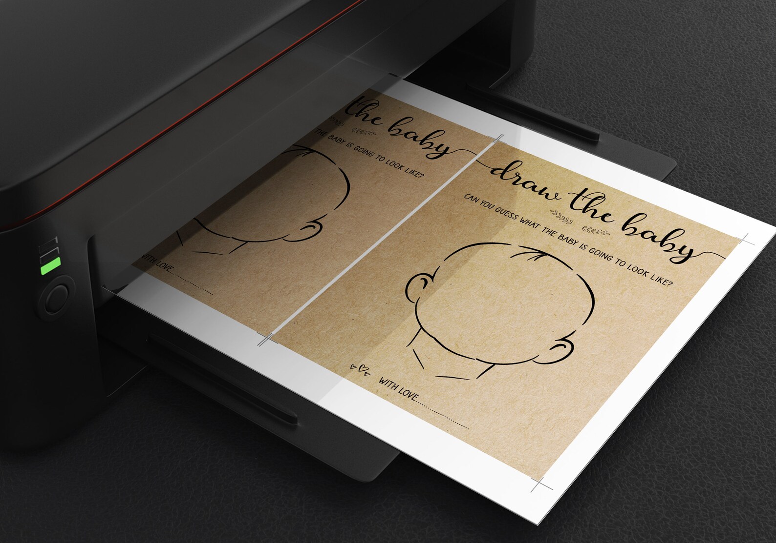 Baby Shower Draw the Baby Game Printable Baby Shower Games Etsy Canada