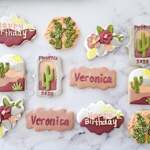 Desert / Cactus Birthday Cookies