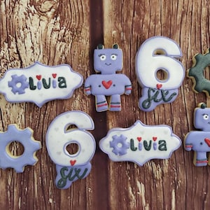 Robot Birthday Cookies