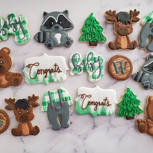 Woodland Animal Theme Baby Shower Cookies