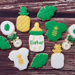 Pineapples and Palm Leaves Baby Shower
