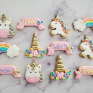 Unicorn Birthday Cookies