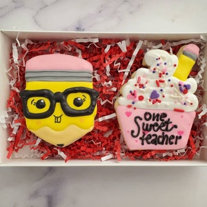 Teacher Cookie Valentines box set