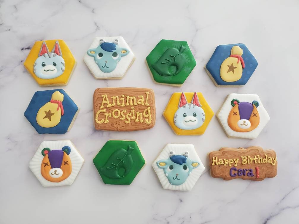 Animal Crossing Birthday Cookies Etsy